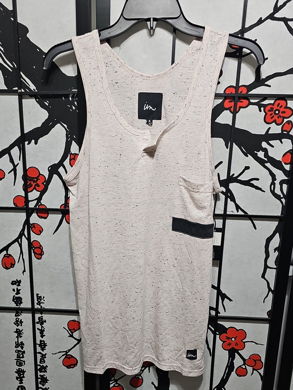 Imperial Motion Pale Pink Speckled Tank Lex Reglan Size Small New